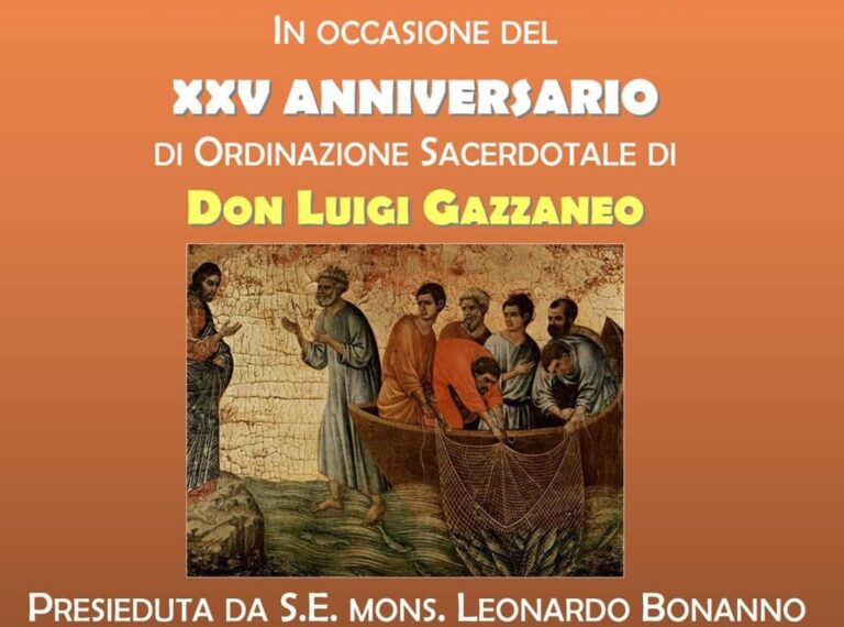 Locandina XXV ord. sacerdotale don Luigi Gazzaneo